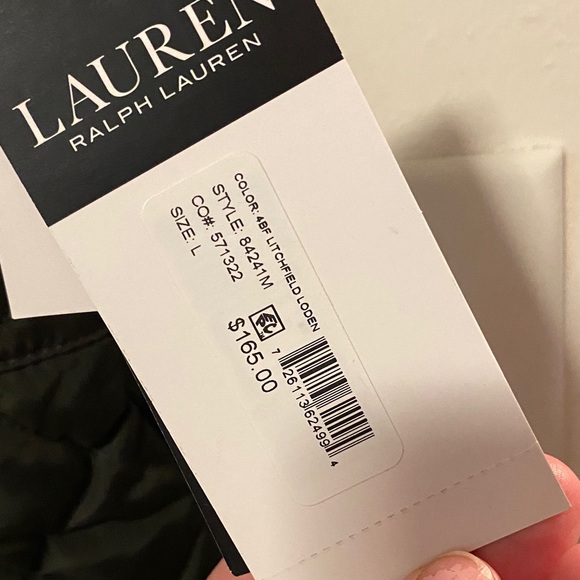 Lauren Ralph Lauren Women's quilted logo vest in dark green - Picture 3 of 11